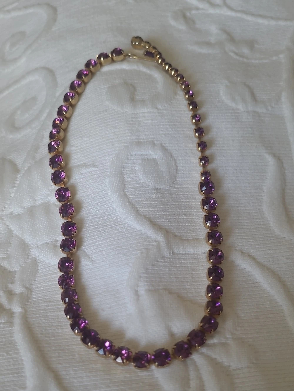 Vintage Purple Beaded Necklace